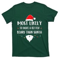 Most Likely To Have A Better Beard Than Santa Family Xmas  T-Shirt