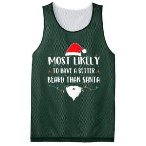 Most Likely To Have A Better Beard Than Santa Family Xmas  Mesh Reversible Basketball Jersey Tank