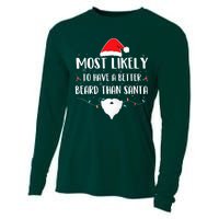 Most Likely To Have A Better Beard Than Santa Family Xmas  Cooling Performance Long Sleeve Crew