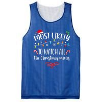 Most Likely To Watch All Christmas Movies Family Matching  Mesh Reversible Basketball Jersey Tank