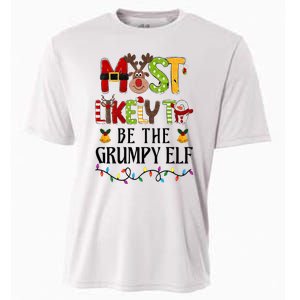 Most Likely To Be The Grumpy Elf Christmas Family Matching Cooling Performance Crew T-Shirt