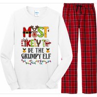 Most Likely To Be The Grumpy Elf Christmas Family Matching Long Sleeve Pajama Set