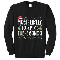Most Likely To Spike The Eggnog Family Matching Christmas Sweatshirt