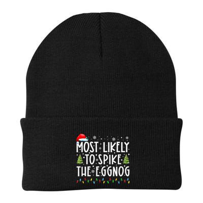 Most Likely To Spike The Eggnog Family Matching Christmas Beanie