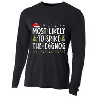 Most Likely To Spike The Eggnog Family Matching Christmas Cooling Performance Long Sleeve Crew
