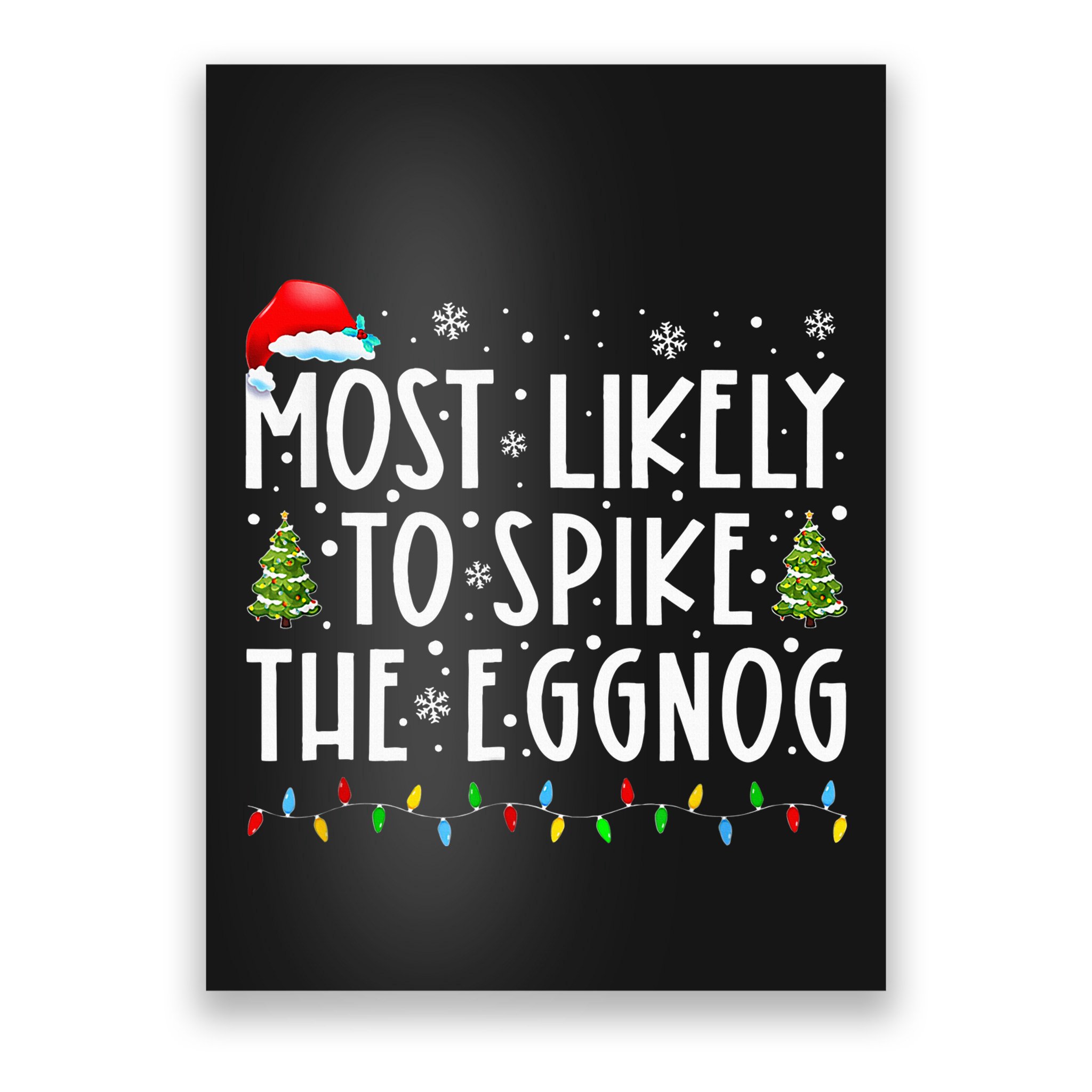 Most Likely To Spike The Eggnog Family Matching Christmas Poster