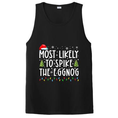 Most Likely To Spike The Eggnog Family Matching Christmas PosiCharge Competitor Tank