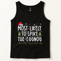 Most Likely To Spike The Eggnog Family Matching Christmas Tank Top