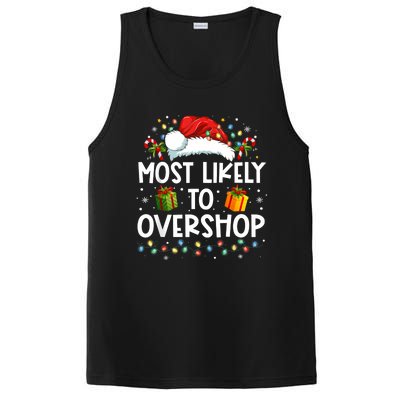 Most Likely To Overshop Shopping Family Crew Christmas PosiCharge Competitor Tank