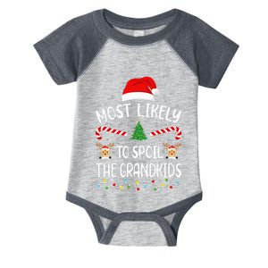 Most Likely To Spoil The Grandkids Family Joke Christmas Infant Baby Jersey Bodysuit