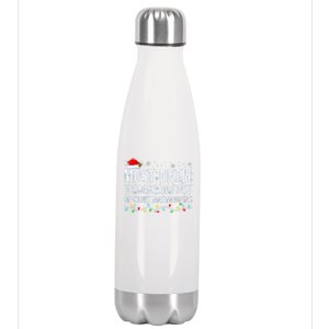 Most Likely To Wake Up First On Christmas Morning Xmas Light Stainless Steel Insulated Water Bottle