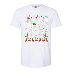 Most Likely To Party With The Elves Christmas Family Funny Softstyle CVC T-Shirt