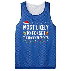 Most Likely To Forget The Hidden Presents Family Christmas Gift Mesh Reversible Basketball Jersey Tank