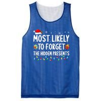 Most Likely To Forget The Hidden Presents Family Christmas Gift Mesh Reversible Basketball Jersey Tank