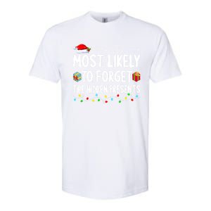 Most Likely To Forget The Hidden Presents Family Christmas Gift Softstyle CVC T-Shirt