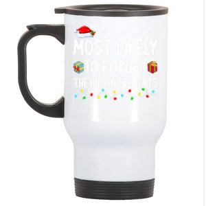 Most Likely To Forget The Hidden Presents Family Christmas Gift Stainless Steel Travel Mug