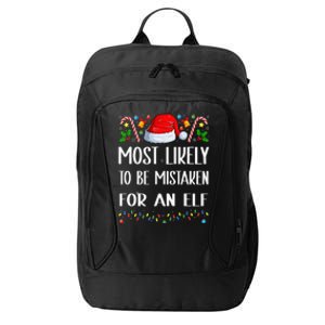 Most Likely To Be Mistaken For An Elf Christmas Pajamas City Backpack