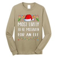 Most Likely To Be Mistaken For An Elf Christmas Pajamas Long Sleeve Shirt