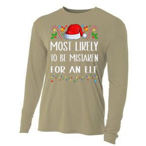 Most Likely To Be Mistaken For An Elf Christmas Pajamas Cooling Performance Long Sleeve Crew