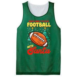 Most Likely To Play Football With Santa | Football Christmas Mesh Reversible Basketball Jersey Tank