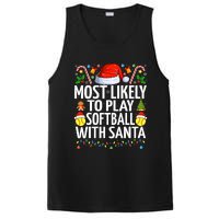 Most Likely To Play Softball With Santa Christmas Softball PosiCharge Competitor Tank