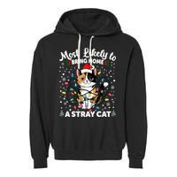 Most Likely To Bring Home A Stray Cat Matching Christmas Garment-Dyed Fleece Hoodie