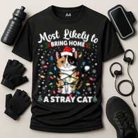 Most Likely To Bring Home A Stray Cat Matching Christmas Performance Shirt