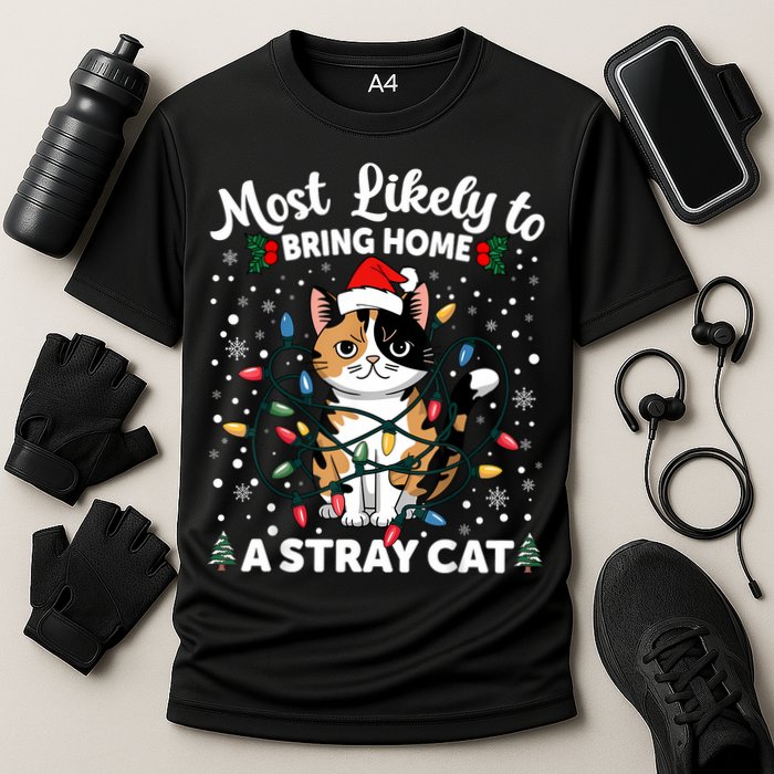 Most Likely To Bring Home A Stray Cat Matching Christmas Performance Shirt