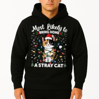 Most Likely To Bring Home A Stray Cat Matching Christmas Hoodie