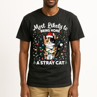 Most Likely To Bring Home A Stray Cat Matching Christmas Tall T-Shirt