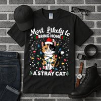 Most Likely To Bring Home A Stray Cat Matching Christmas Tall T-Shirt