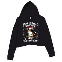 Most Likely To Bring Home A Stray Cat Matching Christmas Crop Fleece Hoodie
