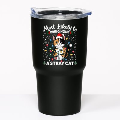 Most Likely To Bring Home A Stray Cat Matching Christmas Tumbler