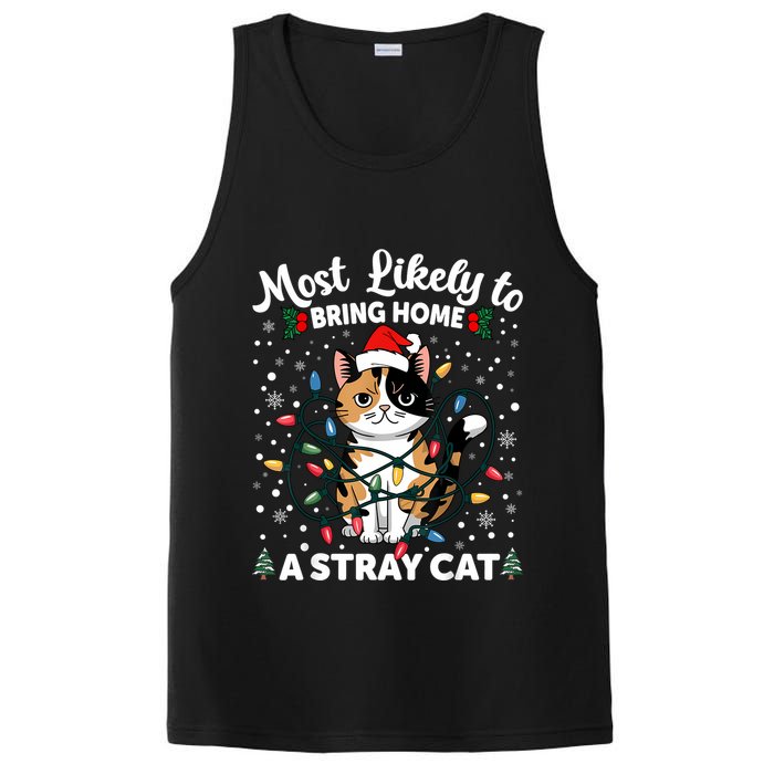 Most Likely To Bring Home A Stray Cat Matching Christmas PosiCharge Competitor Tank