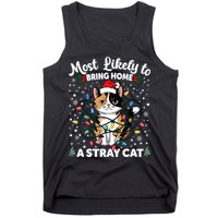Most Likely To Bring Home A Stray Cat Matching Christmas Tank Top