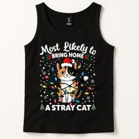 Most Likely To Bring Home A Stray Cat Matching Christmas Tank Top