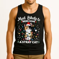 Most Likely To Bring Home A Stray Cat Matching Christmas Tank Top