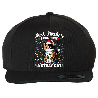 Most Likely To Bring Home A Stray Cat Matching Christmas Wool Snapback Cap