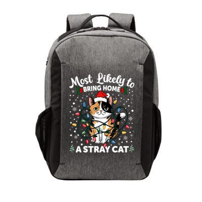 Most Likely To Bring Home A Stray Cat Matching Christmas Vector Backpack