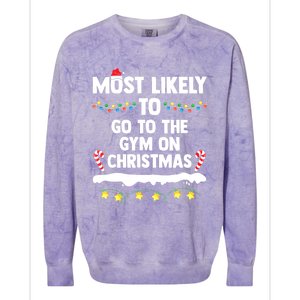 Most Likely To Go To The Gym On Christmas Family Matching Colorblast Crewneck Sweatshirt