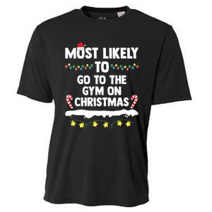 Most Likely To Go To The Gym On Christmas Family Matching Cooling Performance Crew T-Shirt