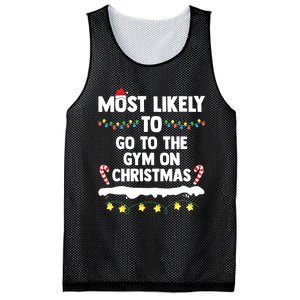 Most Likely To Go To The Gym On Christmas Family Matching Mesh Reversible Basketball Jersey Tank