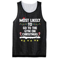 Most Likely To Go To The Gym On Christmas Family Matching Mesh Reversible Basketball Jersey Tank