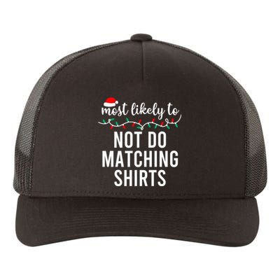 Most Likely To Christmas Shirt Matching Family Pajamas Funny Yupoong Adult 5-Panel Trucker Hat