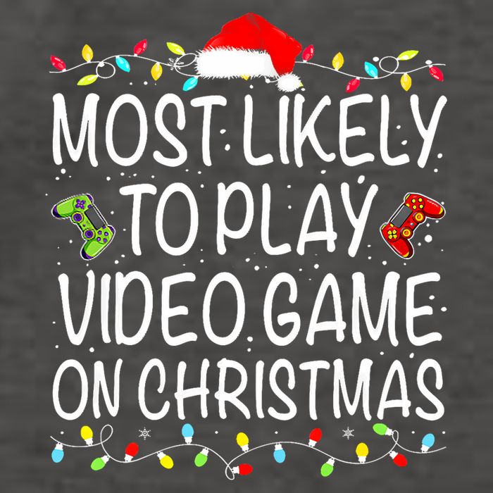 Most Likely To Play Video Game On Christmas Santa Gaming Vector Backpack
