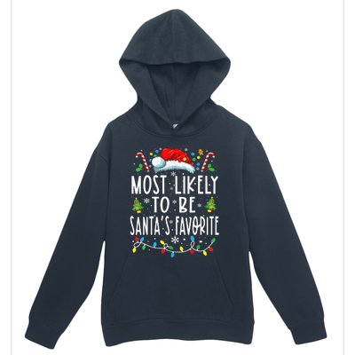 Most Likely To Be SantaS Favorite Matching Christmas Urban Pullover Hoodie