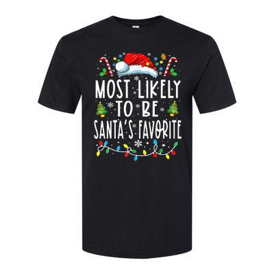 Most Likely To Be SantaS Favorite Matching Christmas Softstyle CVC T-Shirt