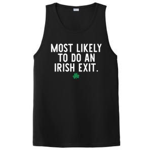 Most Likely To Do An Irish Exit Funny St Patrick Day PosiCharge Competitor Tank