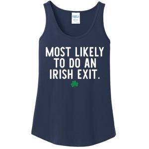 Most Likely To Do An Irish Exit Funny St Patrick Day Ladies Essential Tank