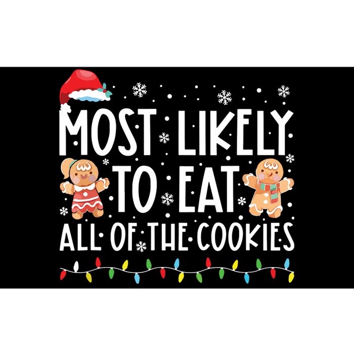 Most Likely To Eat All The Christmas Cookies Family Xmas Bumper Sticker